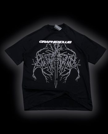 This is GRAPHEXCLUB Grunge Lightning Tee Product Image Description.